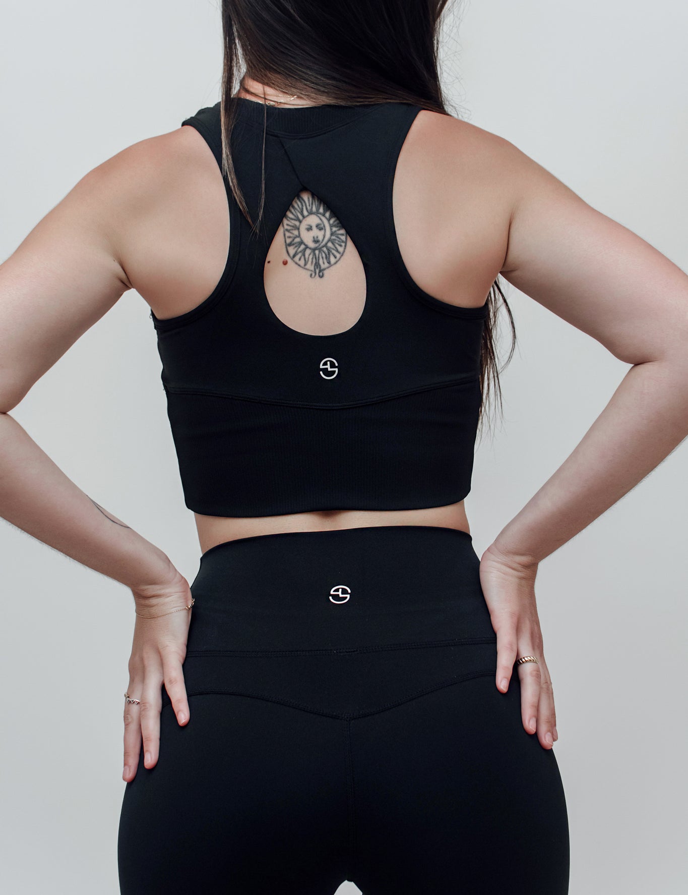 back view of the black top